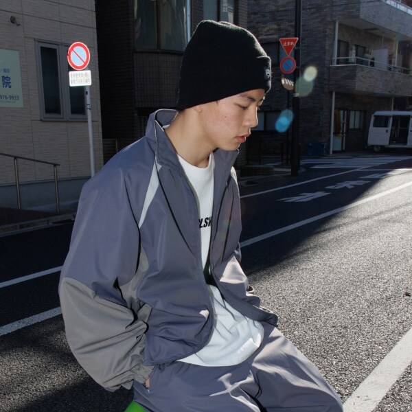 【大人向けサイズあり】【GLSW.】【セットアップ対応】パネル切替ジップアップジャケット