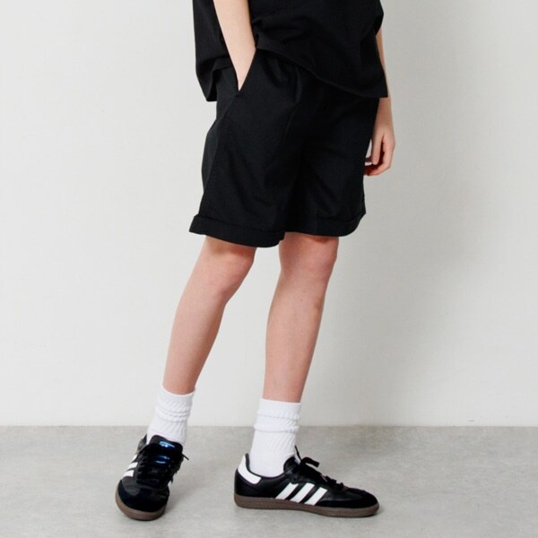 【大人向けサイズあり】綿ポリストレッチツイル・ショートパンツ