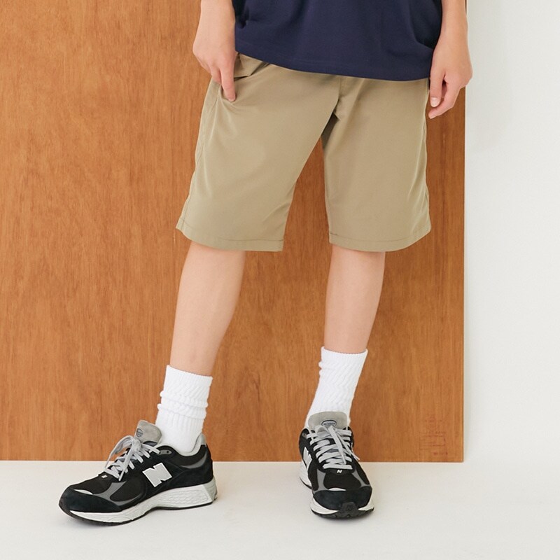 【大人向けサイズあり】【Easycare】ポリストレッチ・イージーハーフパンツ