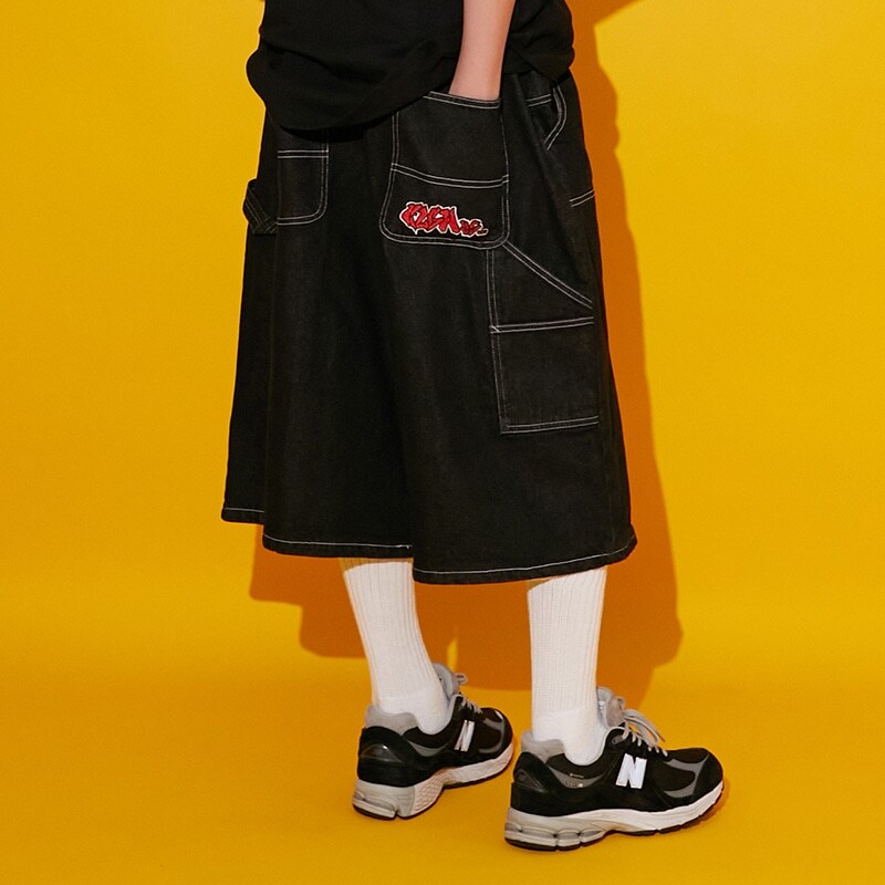 【大人向けサイズあり】ダブルニーペインターバギーショーツ_GLSW