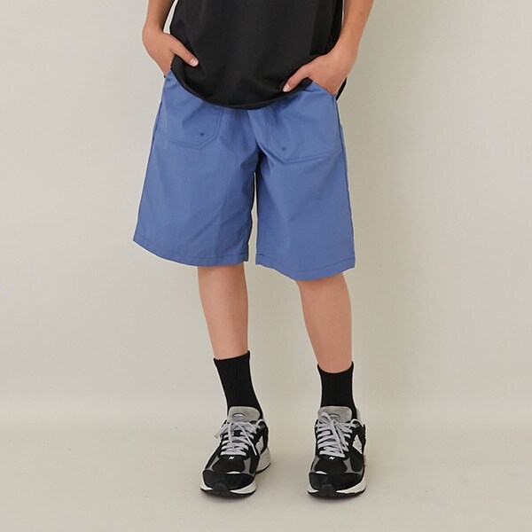 【大人向けサイズあり】【撥水】ナイロンワッシャーベイカーハーフパンツ