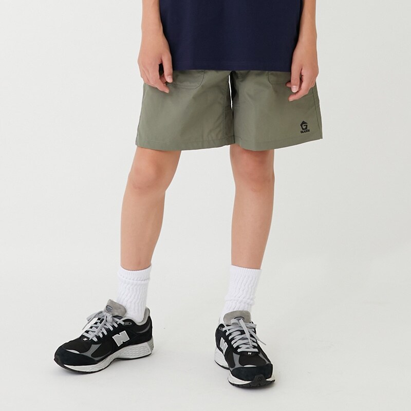 【大人向けサイズあり】【撥水】ナイロンワッシャークライミングハーフパンツ