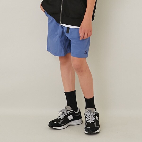 【大人向けサイズあり】【撥水】ナイロンワッシャークライミングハーフパンツ