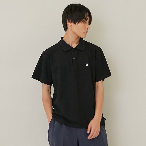 【大人向けサイズあり】【吸水速乾】カノコ・ワンポイント刺しゅう半袖ポロシャツ