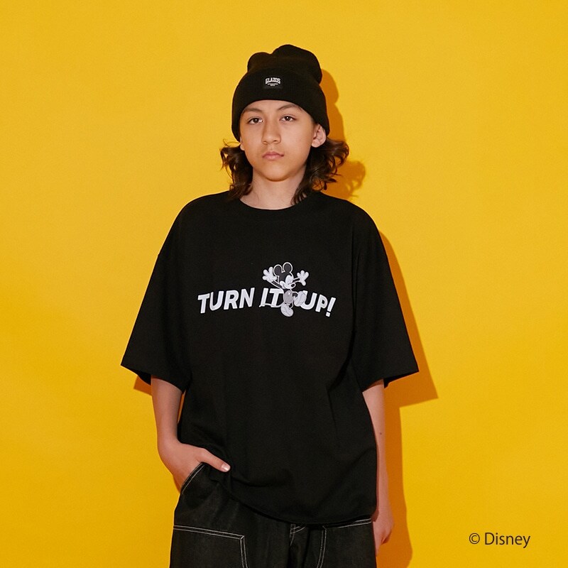 【大人向けサイズあり】【GLSW.】【DISNEY】ミッキーマウス/フロントプリント半袖Tシャツ