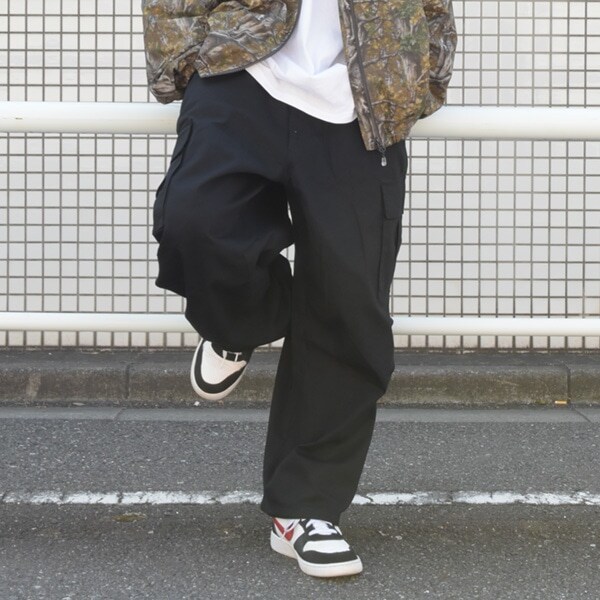 コットンツイル・ワイドカーゴパンツ