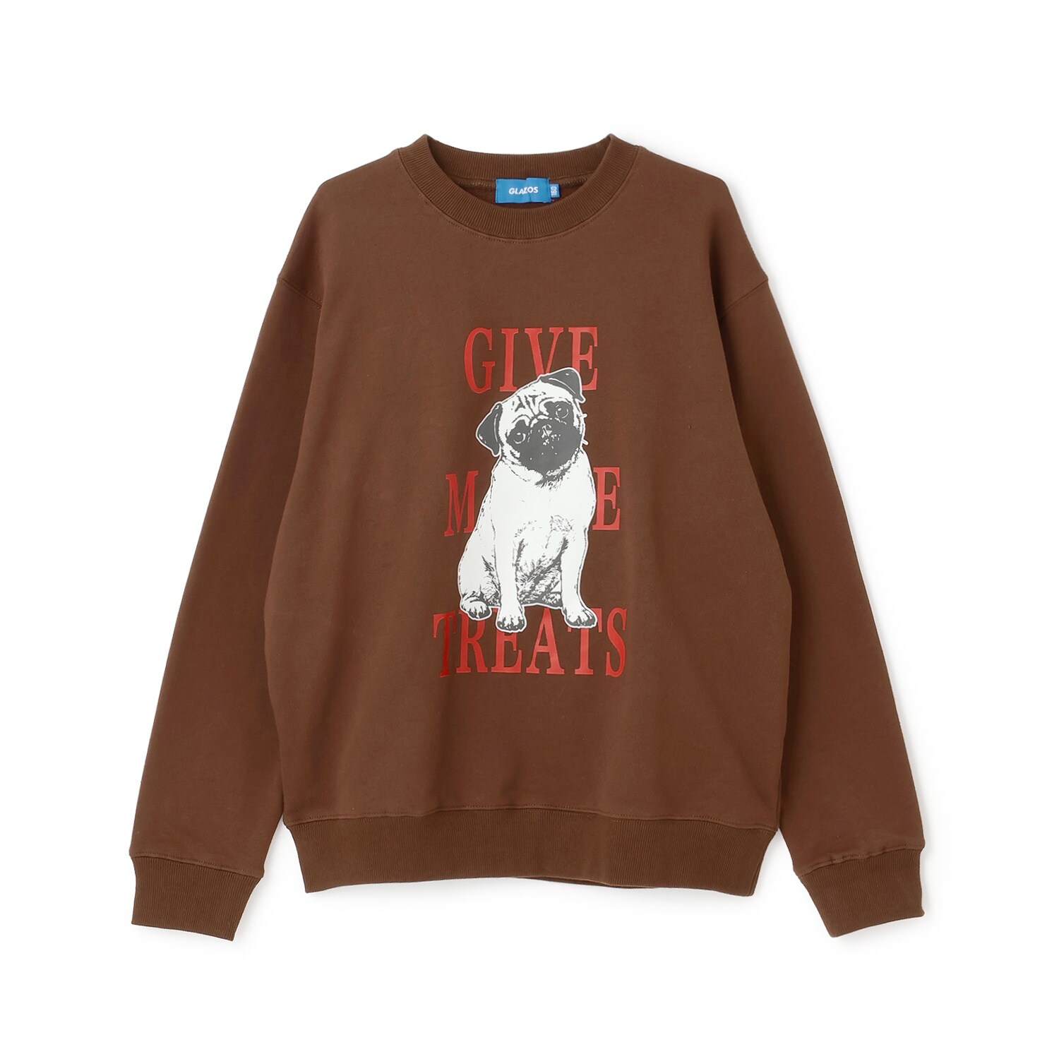 アニマル フロントプリント 裏毛トレーナー