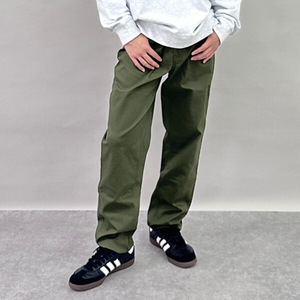 綿ポリストレッチツイル・スリムパンツ