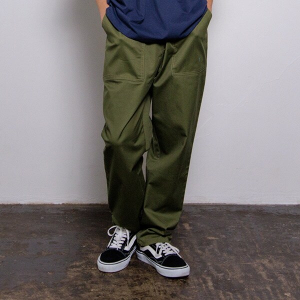 綿ポリストレッチツイル・ベイカーパンツ