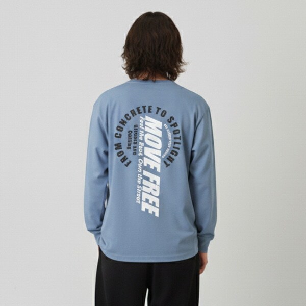 【プチプラ】バックサークルロゴ長袖Tシャツ