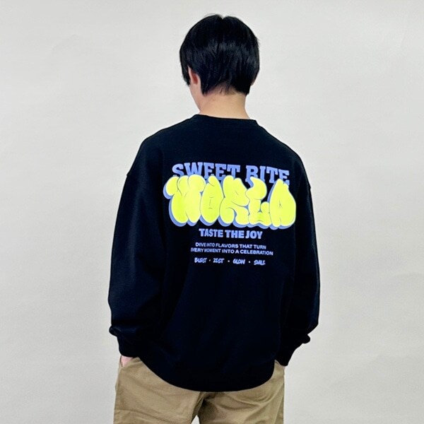 【毛玉になりにくい】バックリフレクタープリントトレーナー