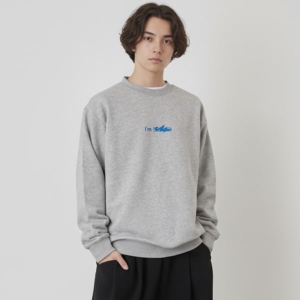 【毛玉になりにくい】I 'm ロゴフロントプリントトレーナー