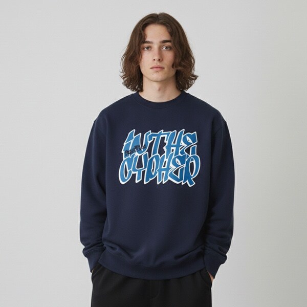 【毛玉になりにくい】アップリケビッグトレーナー