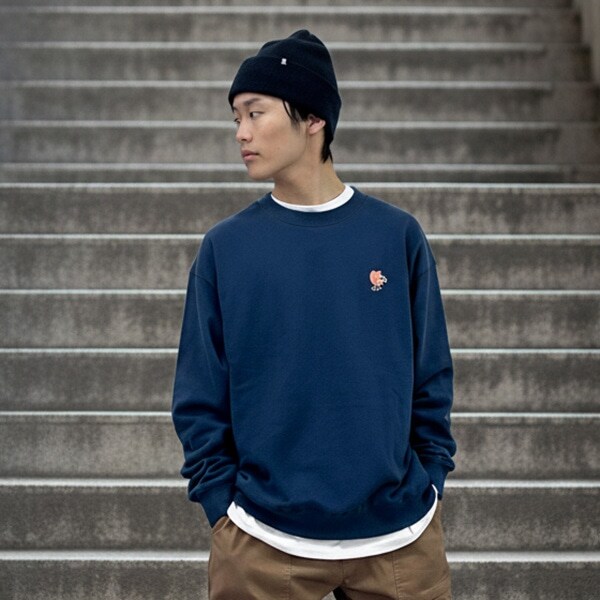 【GLSW.】ヘビーウエイト裏毛・アソートワンポイント刺しゅうトレーナー
