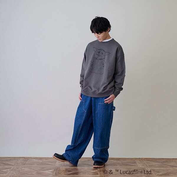 【GLSW.】 STAR WARS  マンダロリアン／裏毛アソートプリントトレーナー