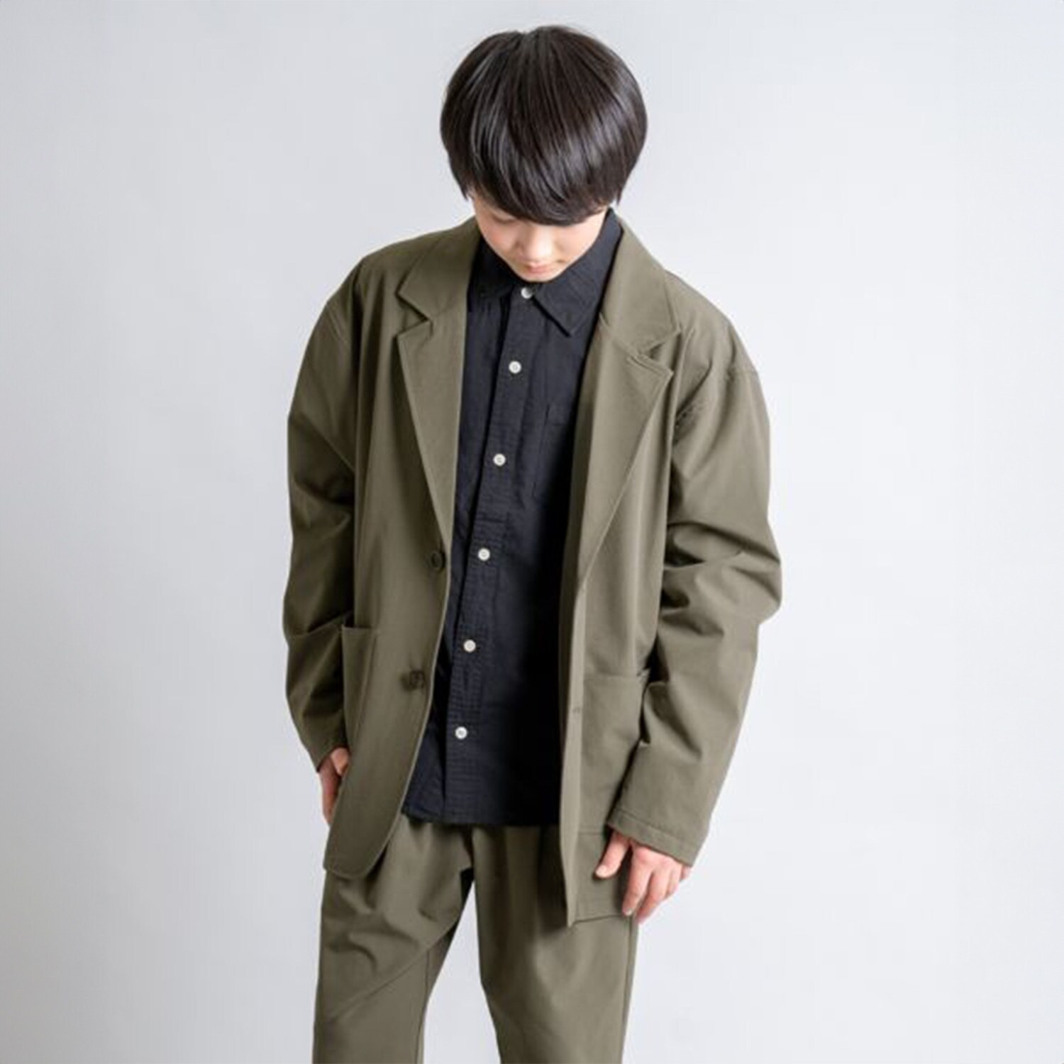 ナイロンストレッチ・テーラードジャケット【セットアップ対応】