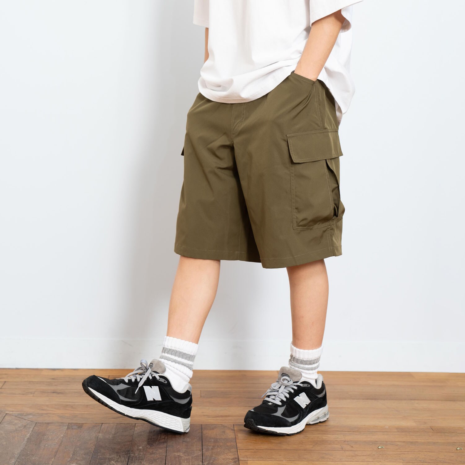 吸水速乾ハーフカーゴパンツ