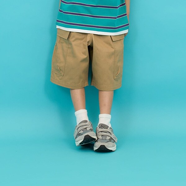 【SKIT0LY】コットンツイルカーゴハーフパンツ