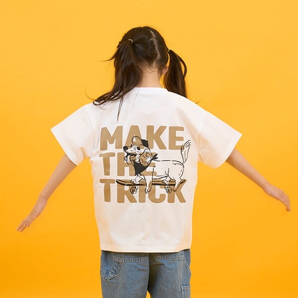 【SKIT0LY】【接触冷感】ハイクールコットン・DOGプリント半袖Tシャツ