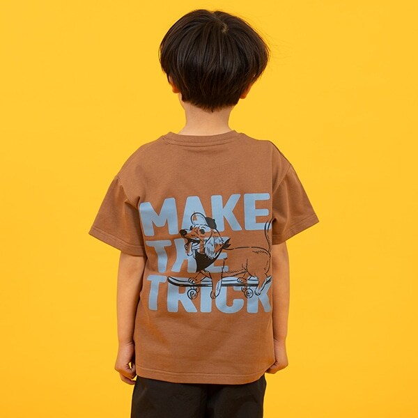 【SKIT0LY】【接触冷感】ハイクールコットン・DOGプリント半袖Tシャツ