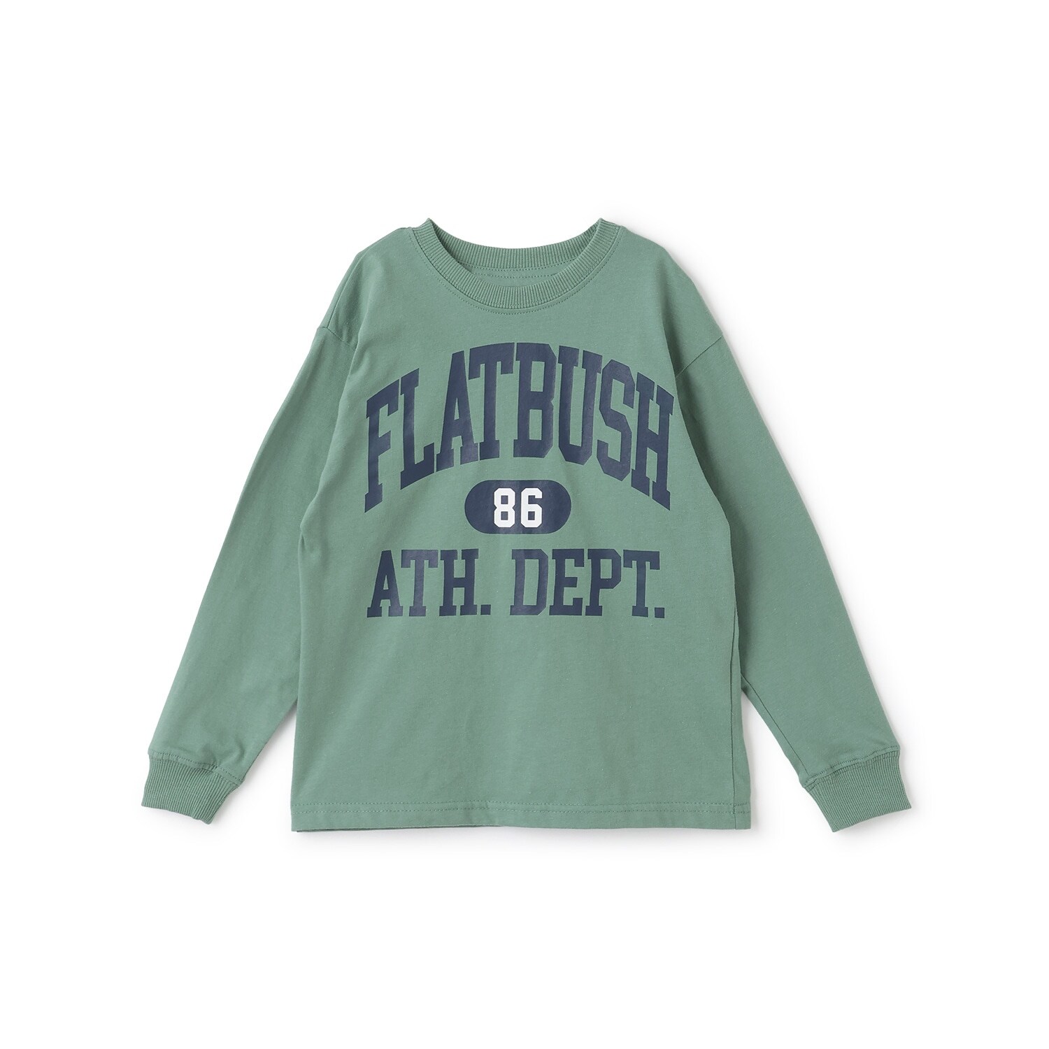 【SKIT0LY】【プチプラ】フロントカレッジロゴ長袖Tシャツ