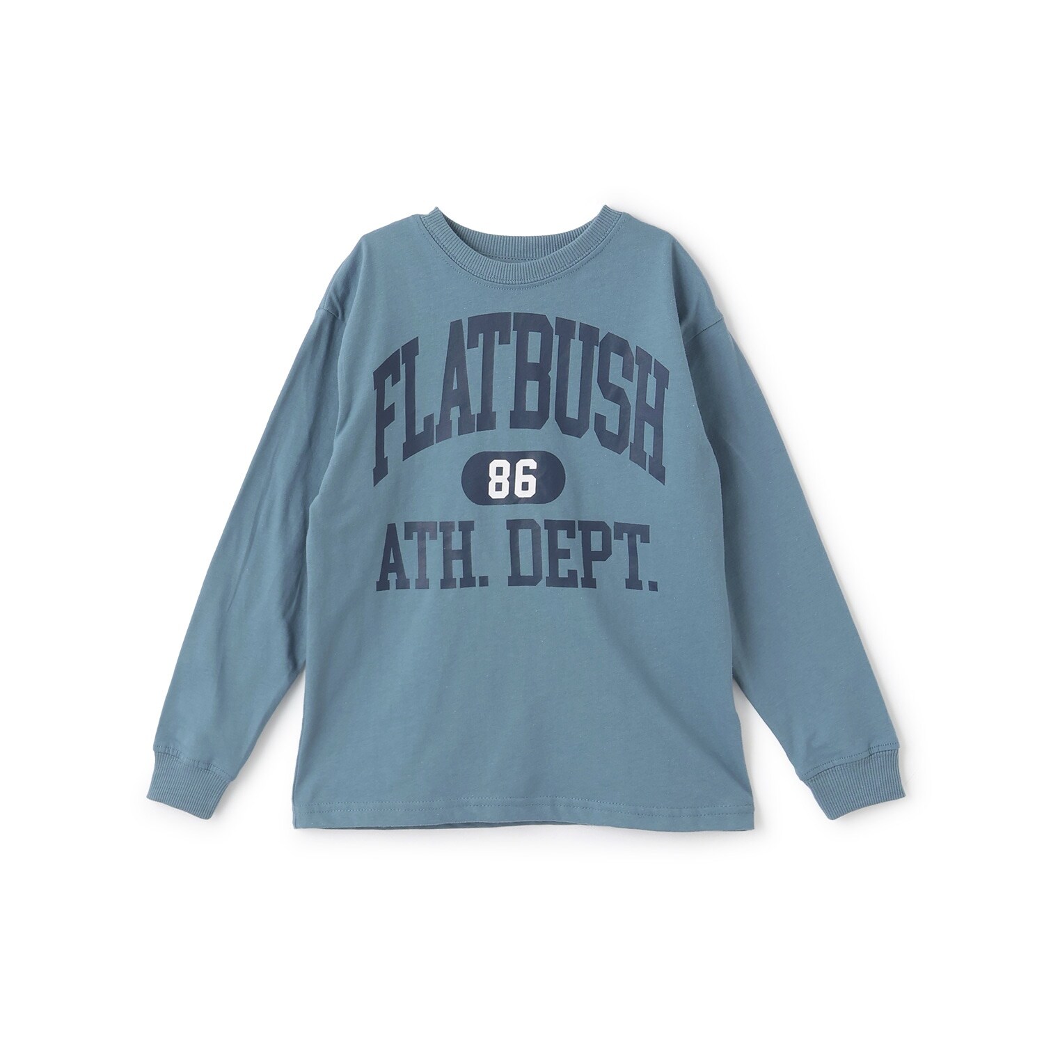 【SKIT0LY】【プチプラ】フロントカレッジロゴ長袖Tシャツ