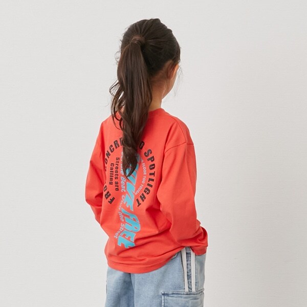 【SKIT0LY】【プチプラ】バックサークルロゴ長袖Tシャツ