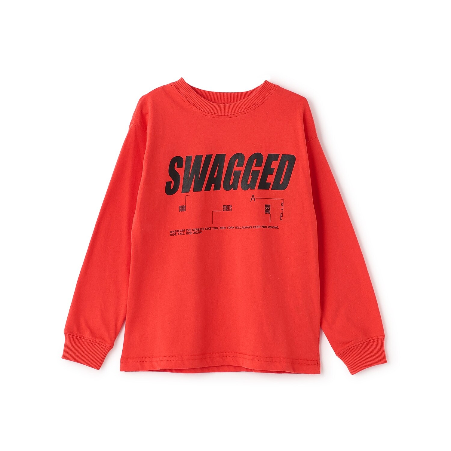 【SKIT0LY】【プチプラ】バック縦ロゴプリント長袖Tシャツ