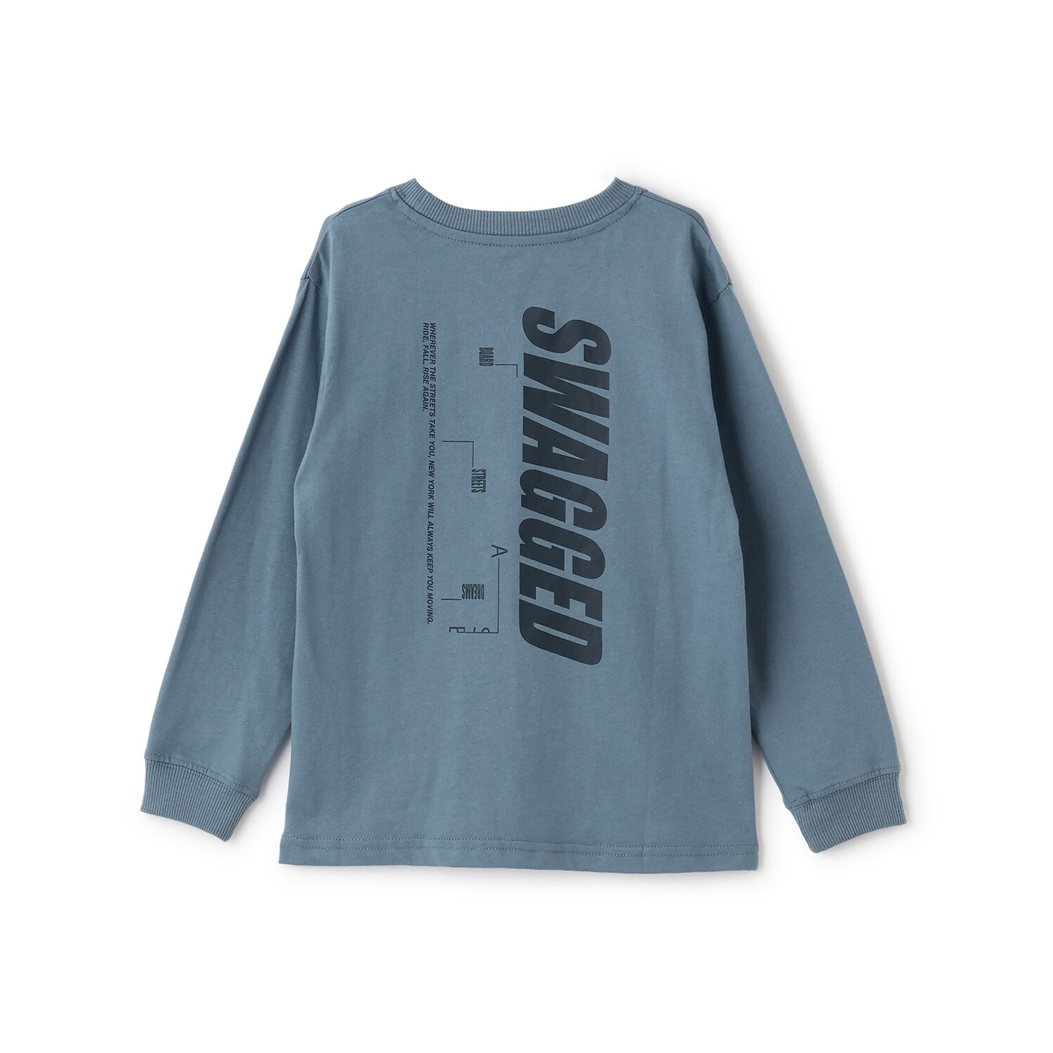 【SKIT0LY】【プチプラ】バック縦ロゴプリント長袖Tシャツ