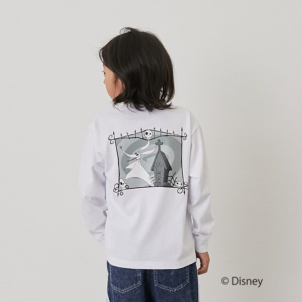 【SKIT0LY】【DISNEY】ナイトメアー・ビフォア・クリスマス/プリント長袖Tシャツ