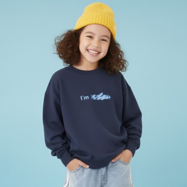 【SKIT0LY】【毛玉になりにくい】I 'm  ロゴフロントプリント