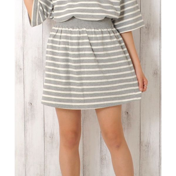 【LACEEQ】カットソーボーダー スカパン