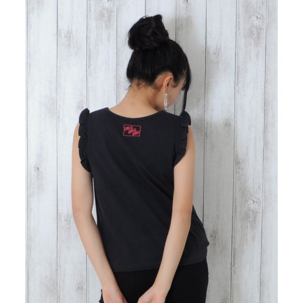 【LACEEQ】袖フリルタンクトップ