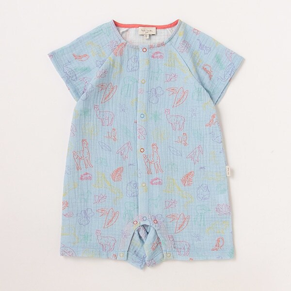 アニマルプリント半袖カバーオール