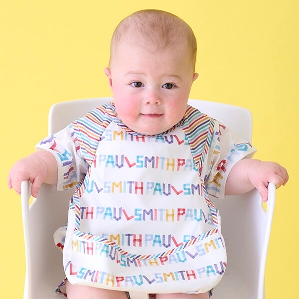 ロゴ総柄お食事スタイ