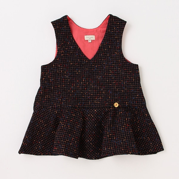 ベビー ネップチェック生地ジャンパースカート