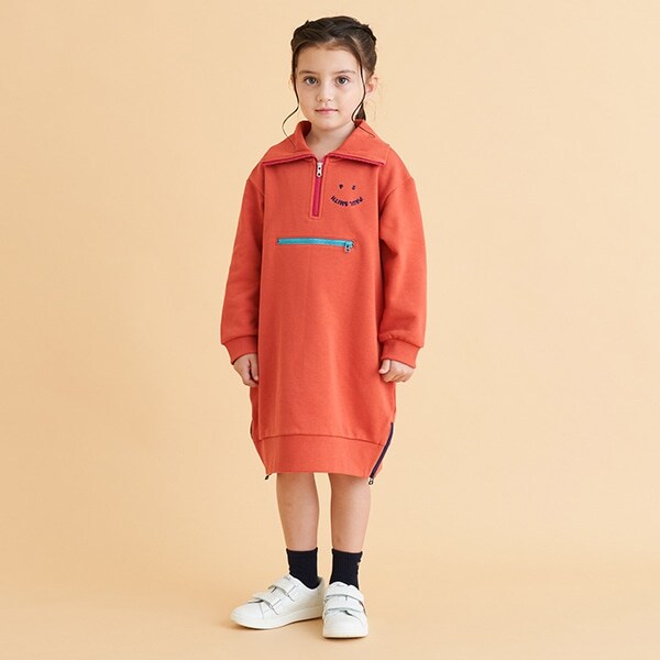 PS HAPPYハーフジップワンピース