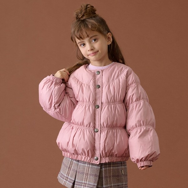 リバーシブルシャーリングダウンブルゾン