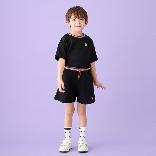 アーティストストライプリブショートパンツ