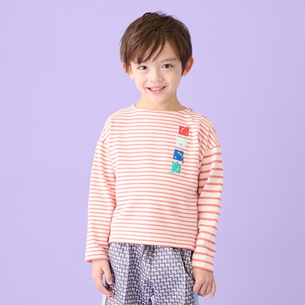 PS HAPPYボーダー長袖Tシャツ