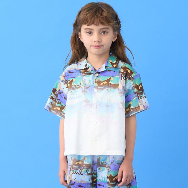 グラデーションプリント半袖シャツ