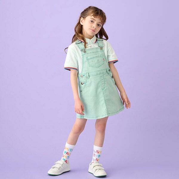 ロゴエンボスデニムジャンスカ