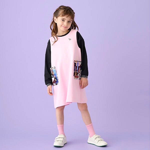 裏毛パッチポケットジャンスカ