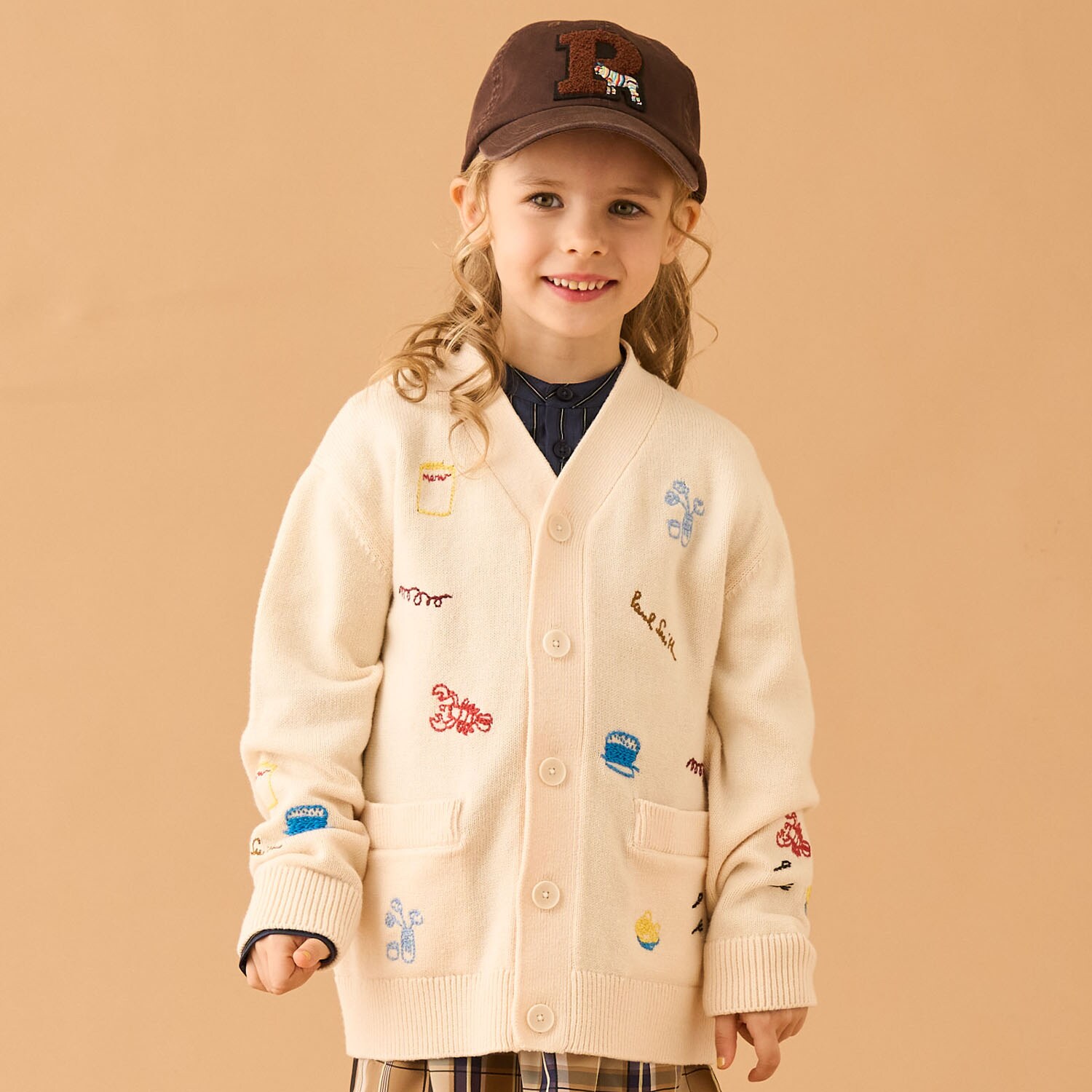 アラカルト刺しゅうニットカーディガン