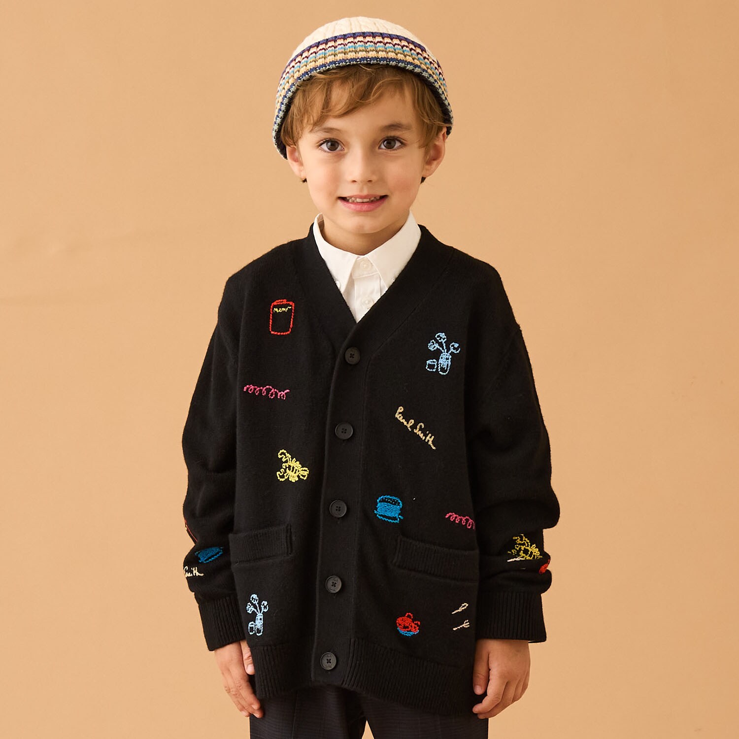 アラカルト刺しゅうニットカーディガン