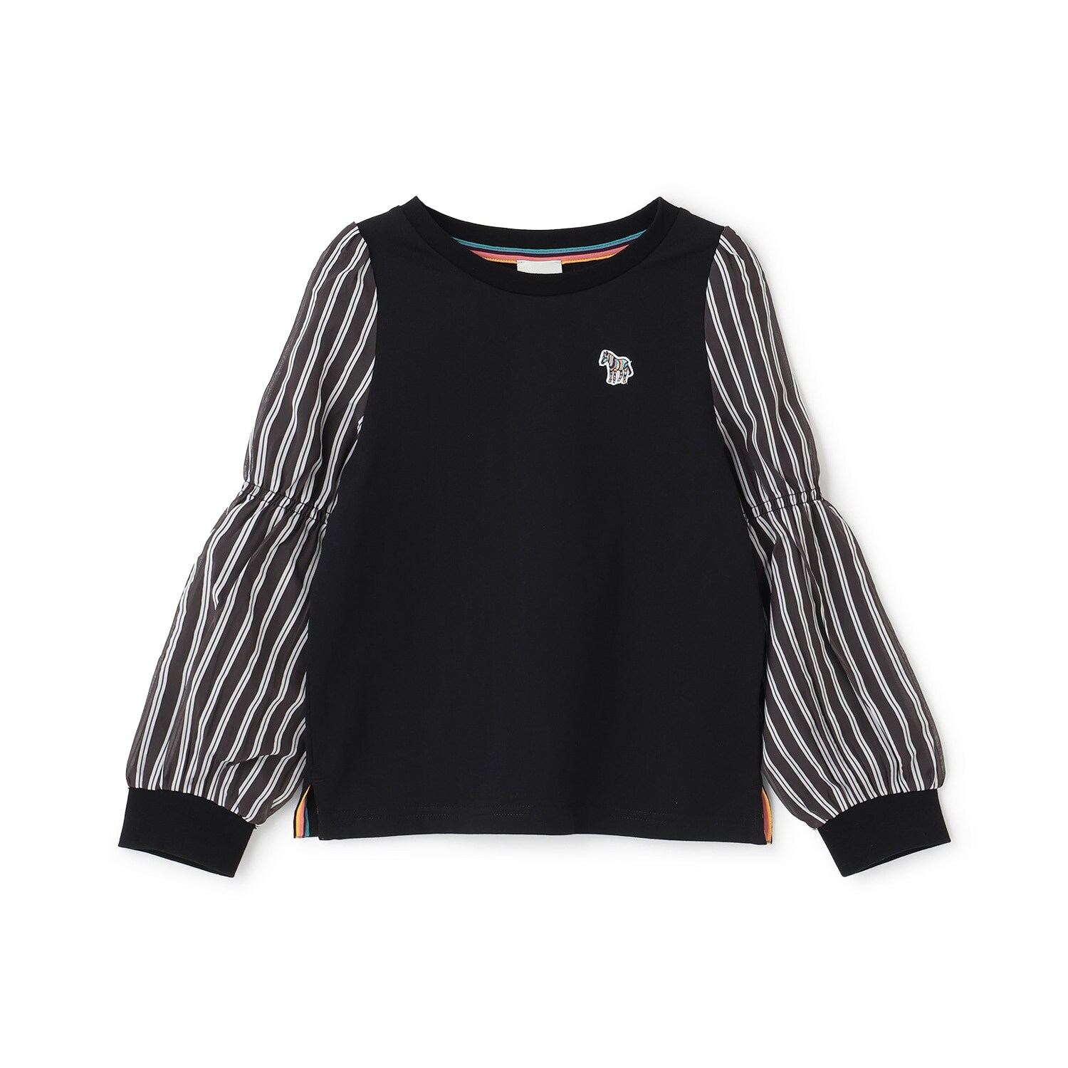 二重袖パフスリーブ長袖Tシャツ