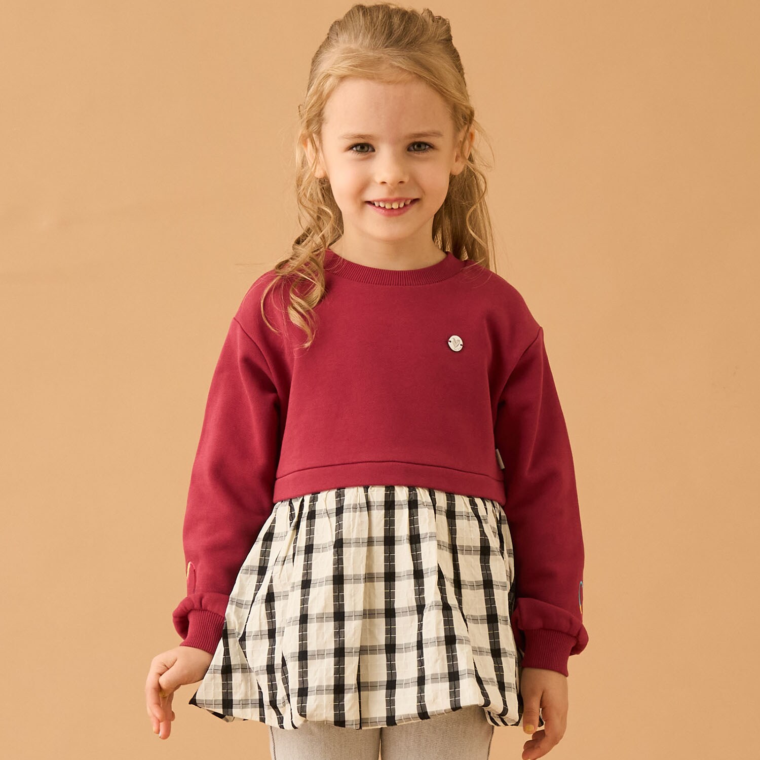 裏毛バルーンドッキングチュニック