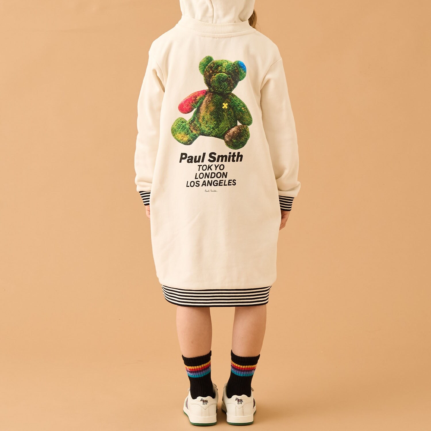 アースベア裏毛フードワンピース