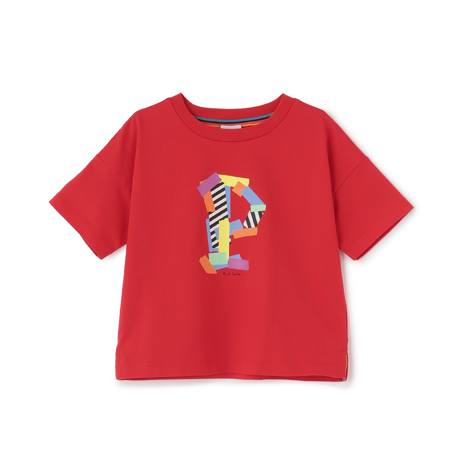 Pプリント半袖Tシャツ