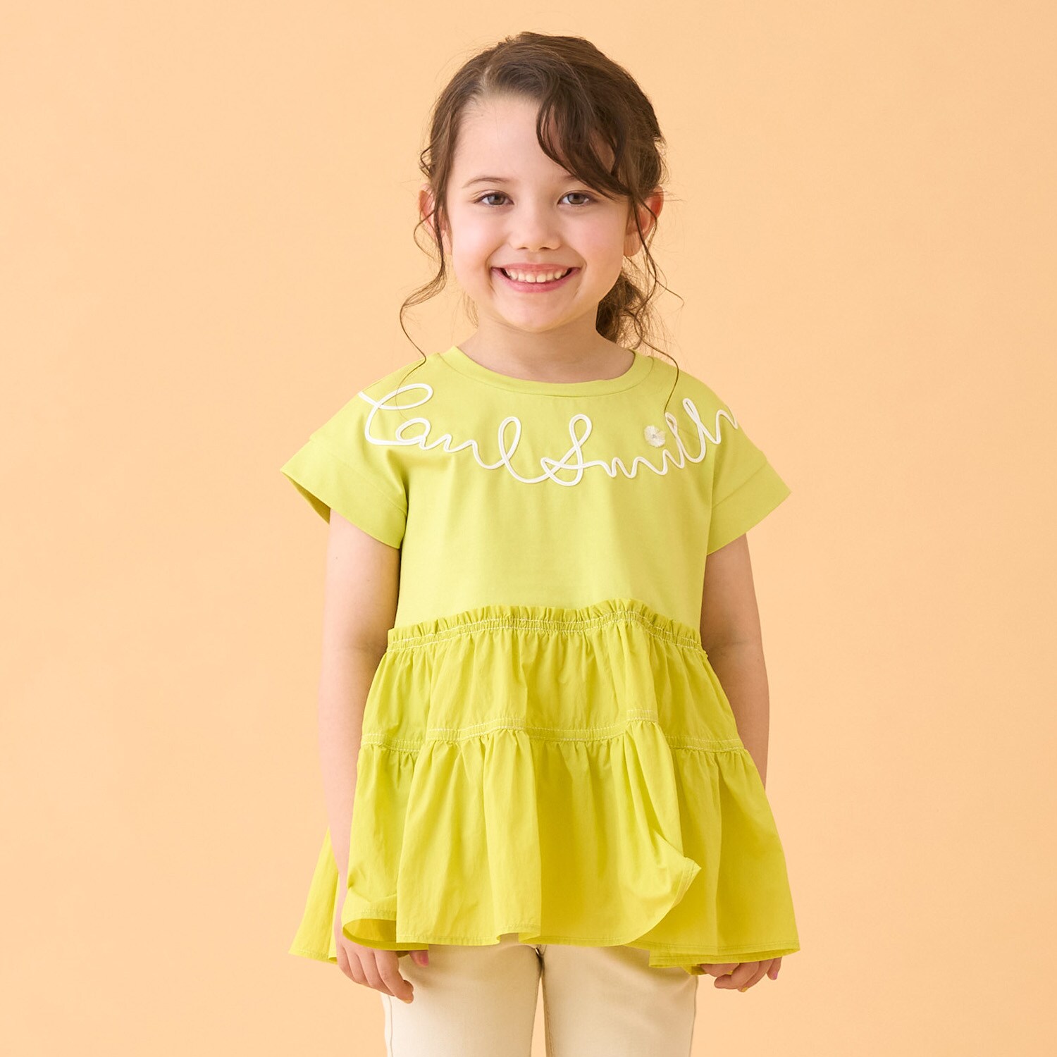 コード刺しゅうロゴチュニック